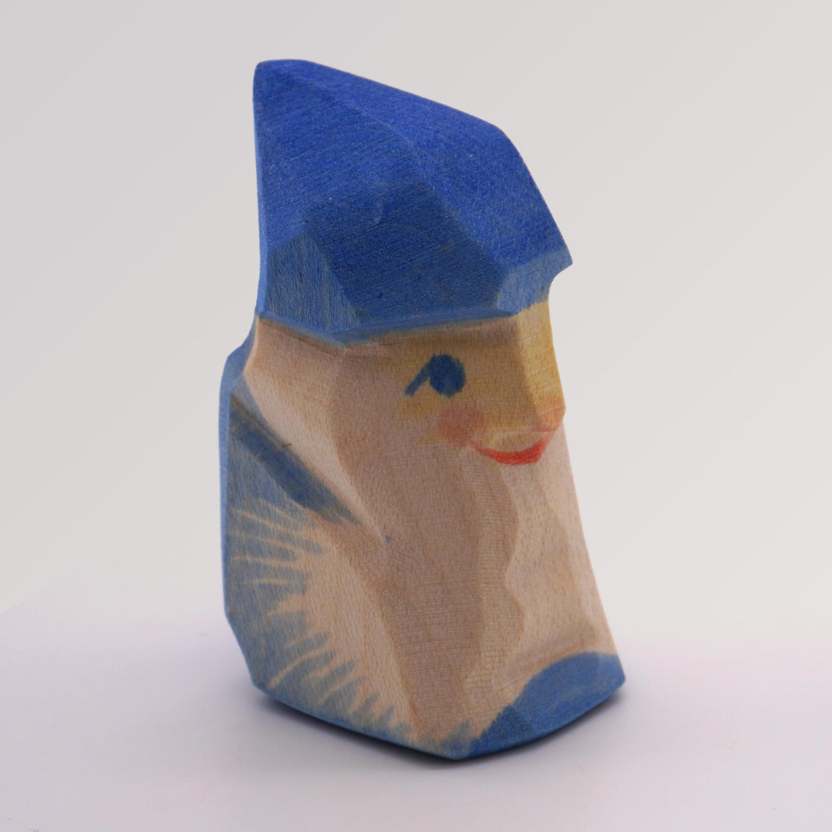 Aquamarin Zwerg NEU – Holzfigur Ca. 6 Cm, Aus Biologischem Holz, Dekoration Oder Sammelfigur