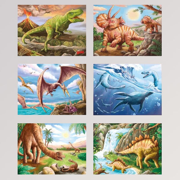Würfelpuzzle Dinosaurier von Goki