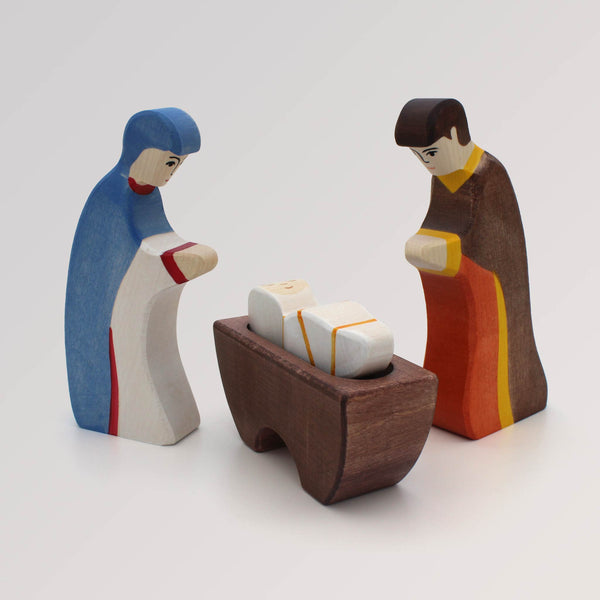 Krippenfigur Jesus mit Krippe 3 von Holztiger