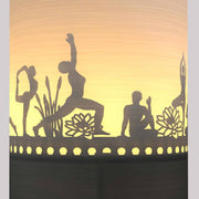 Windlicht Schattenspiel T-Light "Yoga"
