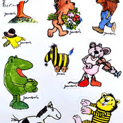 Postkarte - Janoschs Freunde Stickerkarte