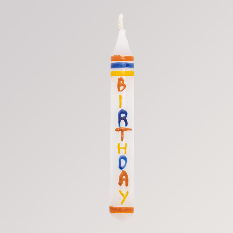 Geburtstagskerze Happy Birthday orange von Ahrens