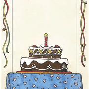 Ziehkarte - Schweinetorte