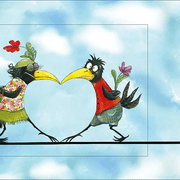Ziehkarte - Vogelhochzeit von Bärenpresse