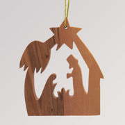 Anhänger Heilige Familie - Ornament aus Olivenholz von Weihnachtsdeko aus Betlehem