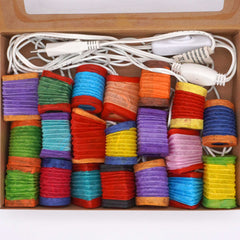 LED Lichterkette Laternchen Regenbogen von Caracol - unbeleuchtet komplett