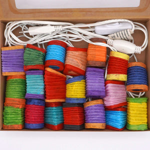 LED Lichterkette Laternchen Regenbogen von Caracol - unbeleuchtet komplett