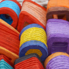 LED Lichterkette Laternchen Regenbogen von Caracol - unbeleuchtet Detail