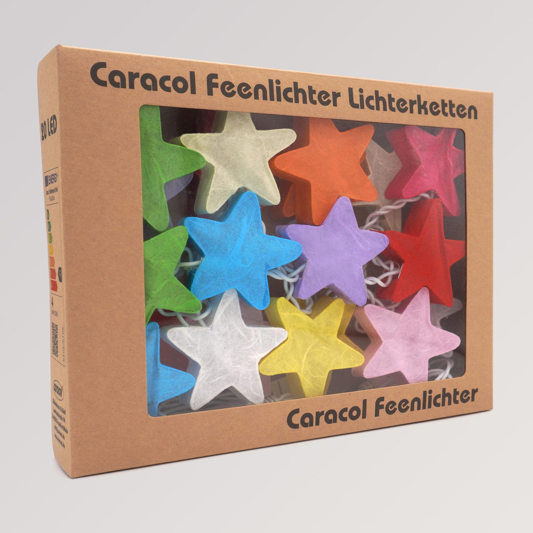 USB LED-Lichterkette Regenbogen-Sterne mit 20 Lichter von Caracol