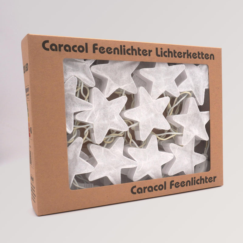 LED Lichterkette Sterne weiß USB | 20 Lichter von Caracol
