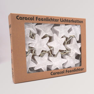 LED Lichterkette Sterne weiß USB | 20 Lichter von Caracol
