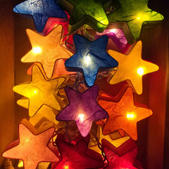 LED Lichterkette Regenbogen-Sterne USB | 20 Lichter von Caracol