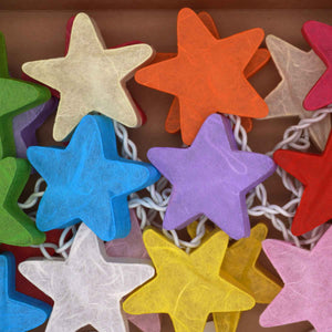 LED Lichterkette Regenbogen-Sterne USB | 20 Lichter von Caracol