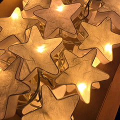 LED Lichterkette Sterne weiß USB | 20 Lichter von Caracol