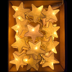 LED Lichterkette Sterne weiß USB | 20 Lichter von Caracol