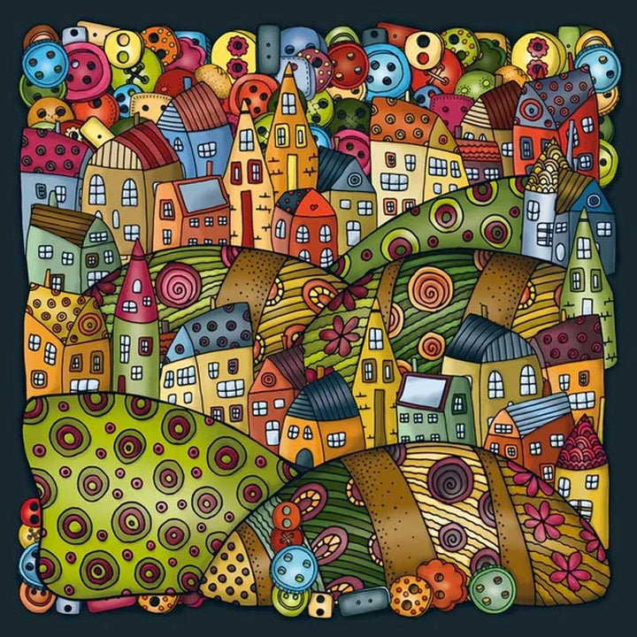 Puzzle Palapeli Bergdorf von Curiosi