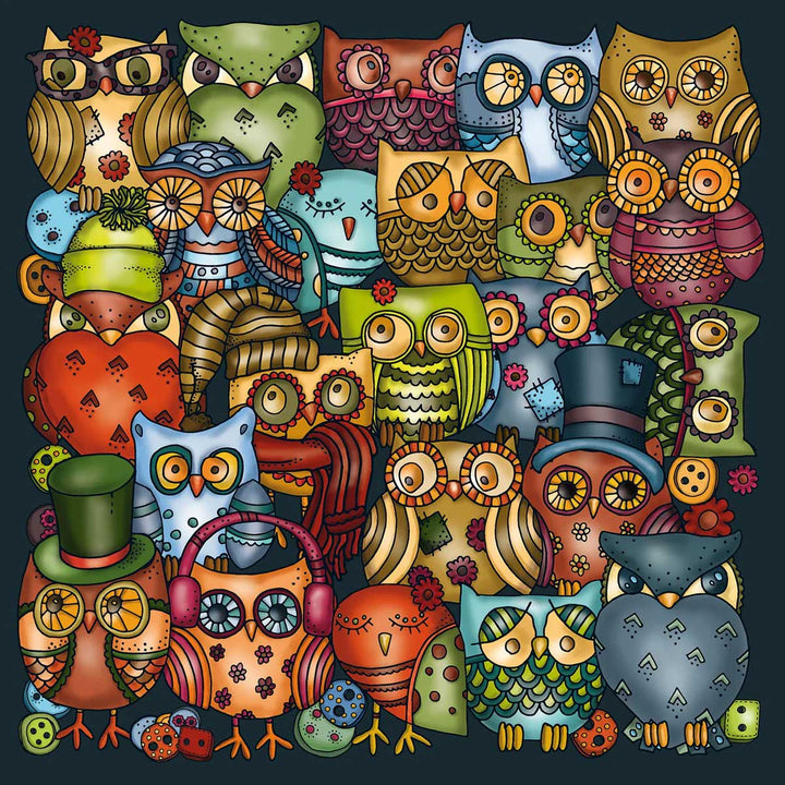Puzzle Palapeli Eulen von Curiosi