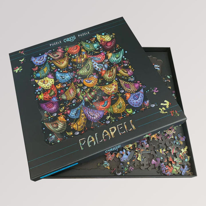 Puzzle Palapeli Hühnerhaufen von Curiosi