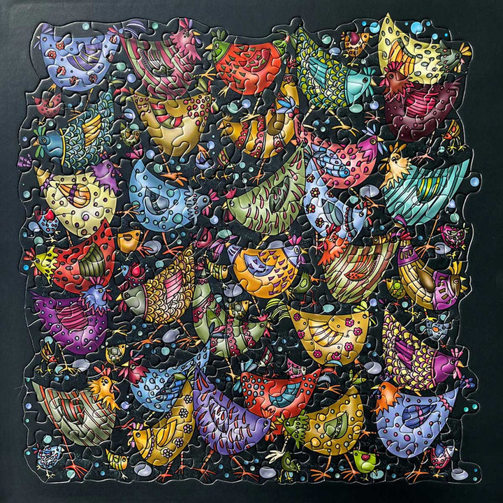 Puzzle Palapeli Hühnerhaufen von Curiosi