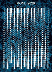 Mondkalender als Postkarte von Discordia