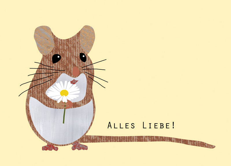Postkarte - Alles Liebe Maus von Discordia