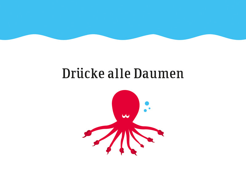 Postkarte - Drücke alle Daumen von Discordia