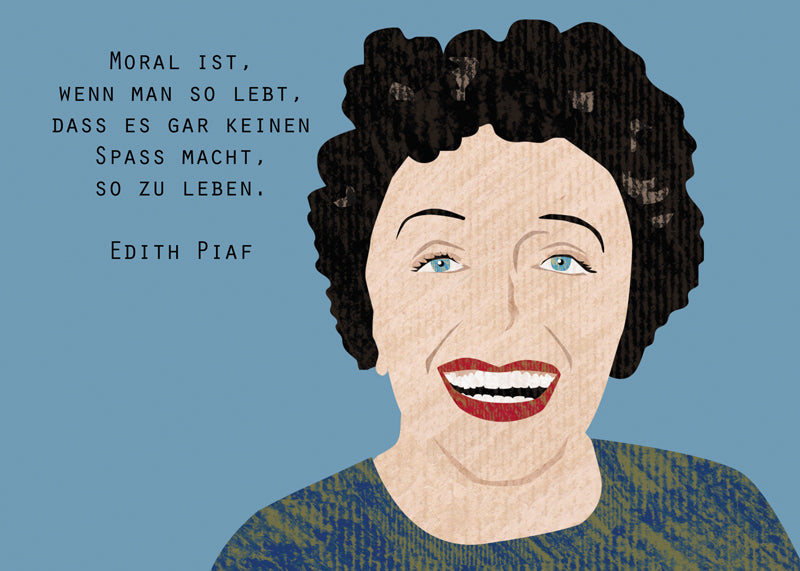 Postkarte - Edith Piaf von Discordia
