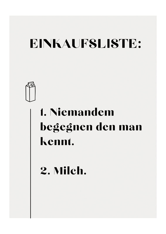 Postkarte - Einkaufsliste von Discordia