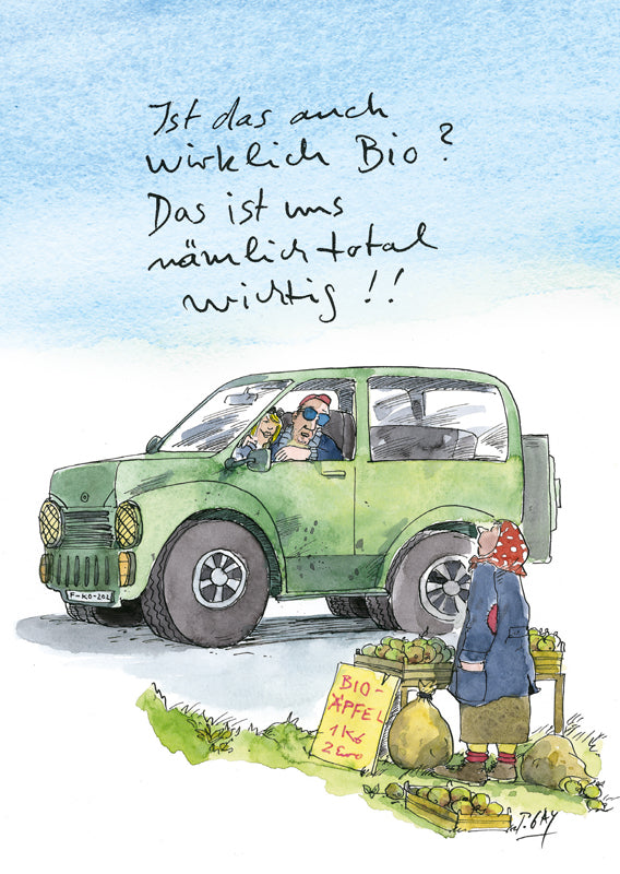 Postkarte - Ist das Bio? von Discordia