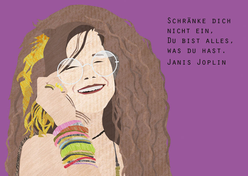 Postkarte - Janis Joplin von Discordia