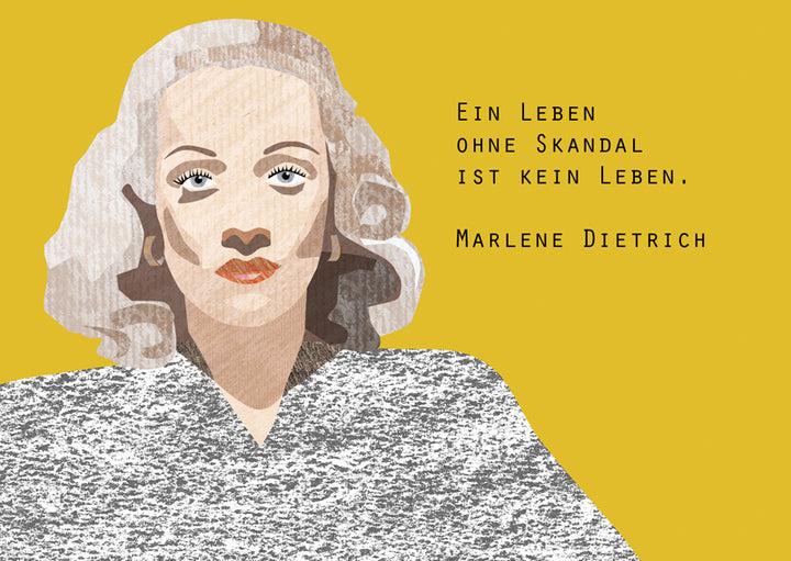 Postkarte - Marlene Dietrich von Discordia