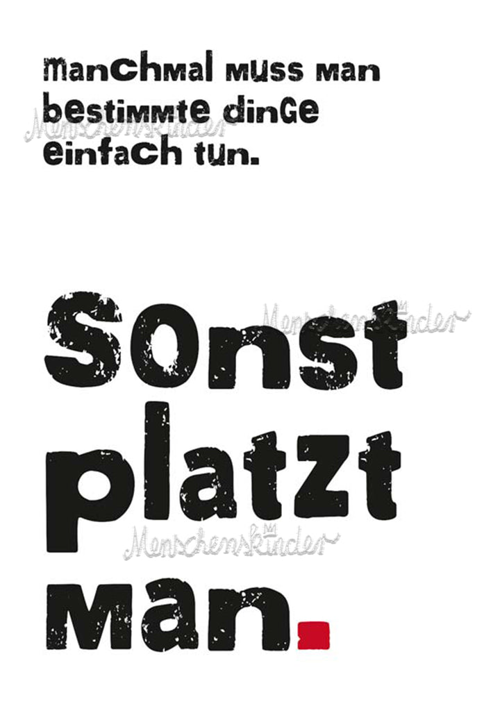Postkarte - Platzgefahr von Rabenmütter