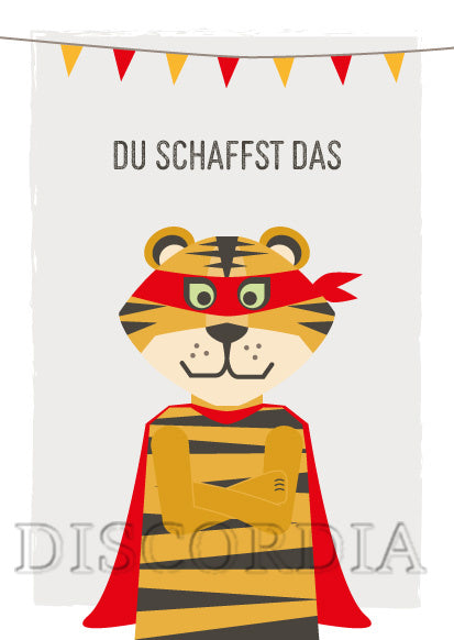 Postkarte - Superheldentiger von Discordia