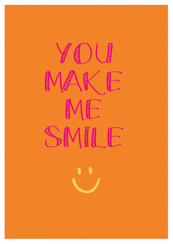 Postkarte - You make me Smile von Discordia