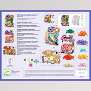 Bastelpackung Vögel von Djeco, bunte Vögel bekleben von 3-6 Jahren