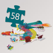 Bodenpuzzle: Leon der Drache mit 58 Teilen von Djeco - für Kinder ab 5 Jahren