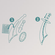 DIY „Mosaik Piratenschwerter“ von Djeco