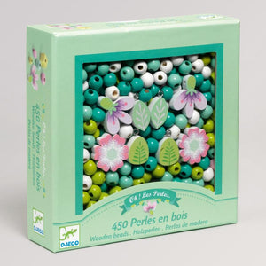 Schmuck basteln: Holzperlen Blätter und Blumen von Djeco