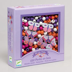 Schmuck basteln: Holzperlen Schmetterlinge von Djeco - Fädeln und Basteln für Kinder von 4-8 Jahren