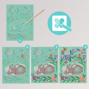 Kratzbilder: Begegnungen