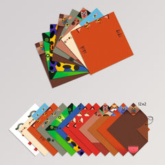 Papierbögen in unterschiedlichen Farben von Origami - Springende Tiere von Djeco