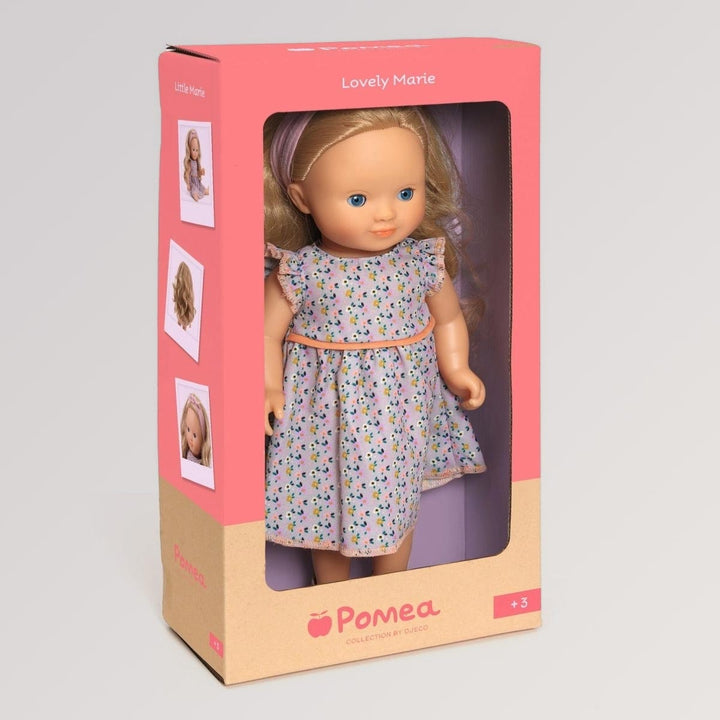 Blonde Puppe stehend in Box - POMEA Puppe Lovely Marie von Djeco