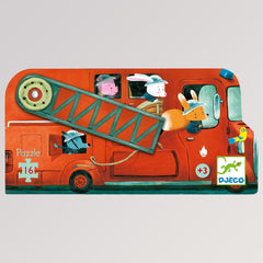 Puzzle: Feuerwehrauto - 16 Teile von Djeco