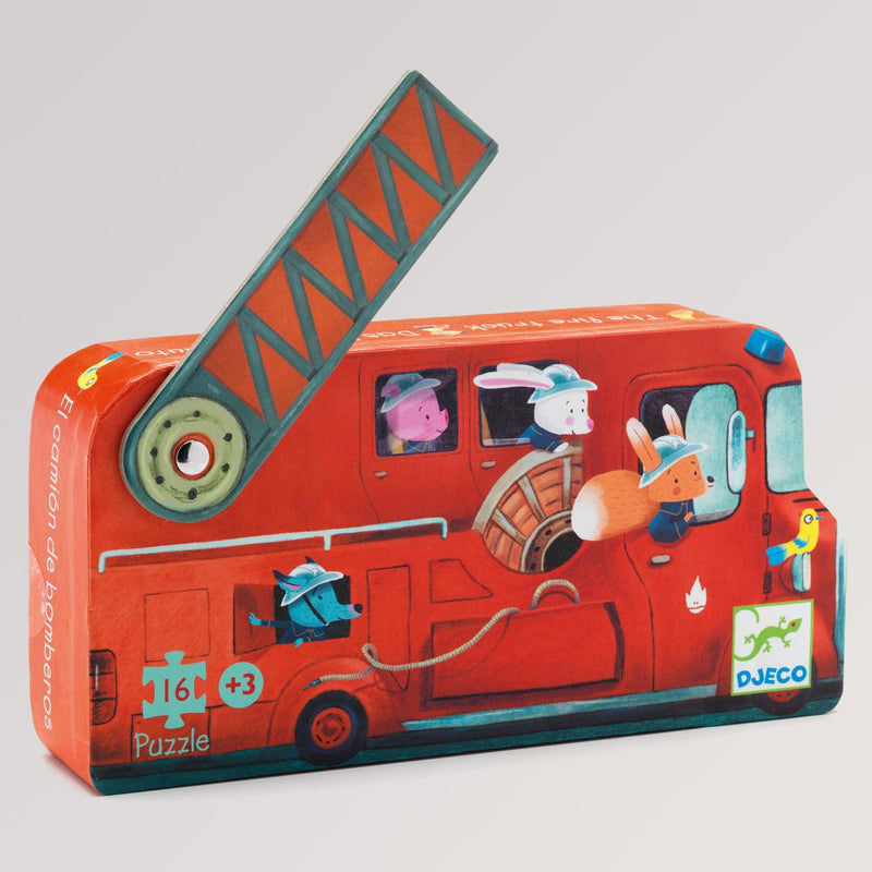Puzzle: Feuerwehrauto - 16 Teile von Djeco