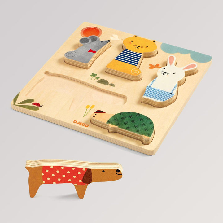 Relief Puzzle: Woodypets von Djeco