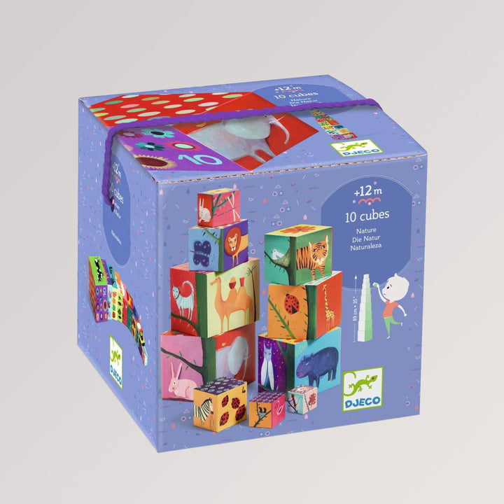 Stapelturm: 10 nature and animal blocks von Djeco