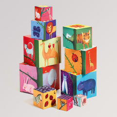 Stapelturm: 10 nature and animal blocks von Djeco