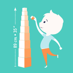 Stapelturm: 10 nature and animal blocks von Djeco