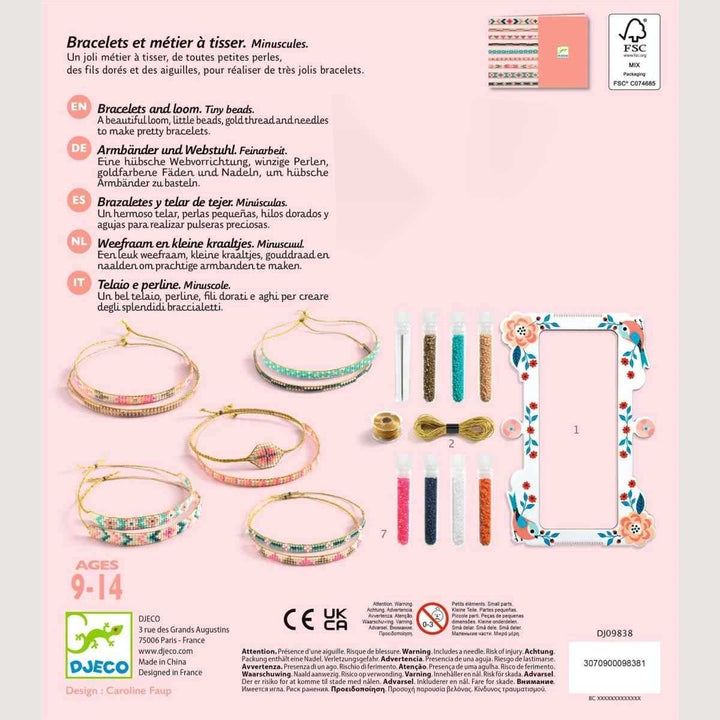 Weben mit Perlen: Kleine Perlen von Djeco - Perlen fädeln zu Armbänder für Kinder ab ca. 8 Jahren