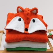 Bio-Badeponcho Fuchs von Fürnis - Bademantel für Kinder in rot